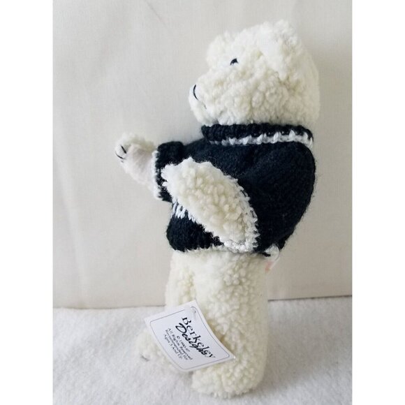 Berkeley Designs white plush Bear 5-Jointed with Boo blue Sweater‎ NWT 10" - Picture 8 of 13